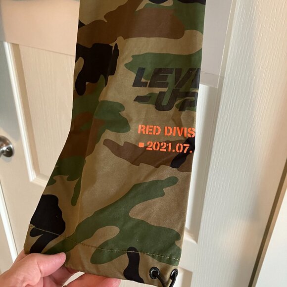 Smoke Rise Red Cropped Long Sleeve Pullover Hoodie Cropped Top Shirt Camo Sz M - Picture 7 of 14